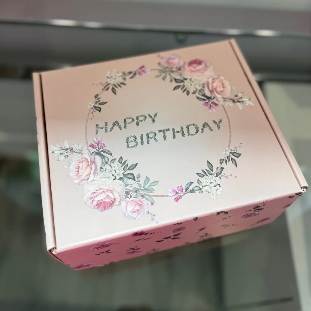 Happy Birthday Gift Set Soy Candle Travel Mug Bath Bomb Soap Mirror